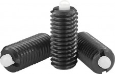 Spring plungers – Spring plungers with internal hexagon and POM pin, steel